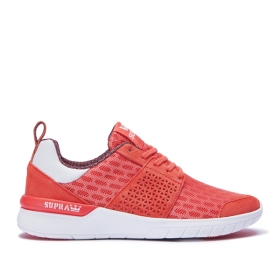 Womens Supra Low Top Shoes SCISSOR Coral/White | AU-16590